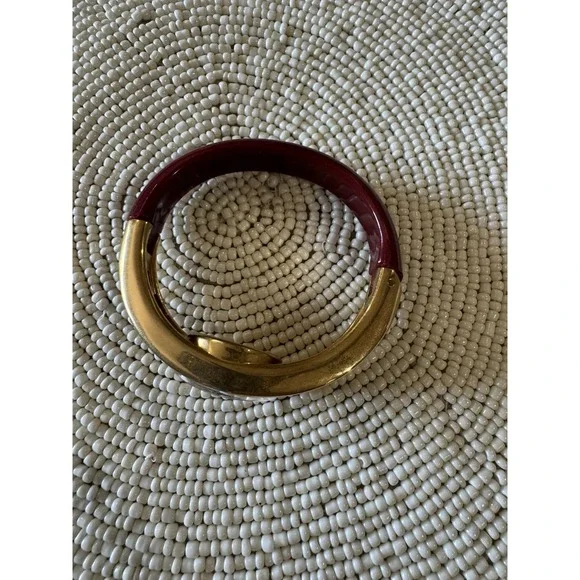 Vintage Women's Nelsonic Antimagnetic Handwind Mechanical Bangle‎ Watch Maroon - Picture 3 of 13